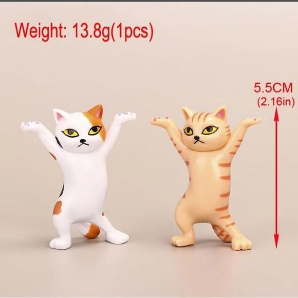 Fabulous dancing kitty cats. Resin acrylic sculpture set of 5 as pictured - Picture 5 of 7